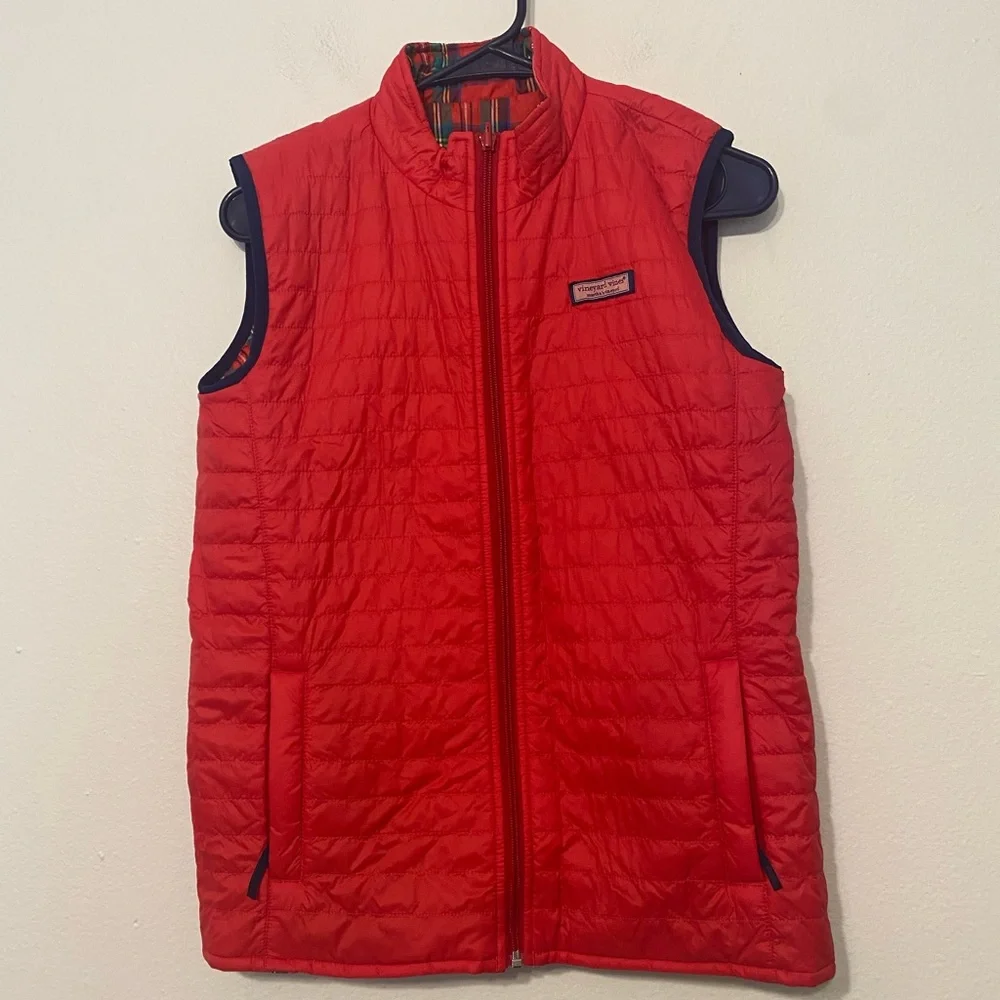 Vineyard Vines Girls Reversible Quilted Vest XL